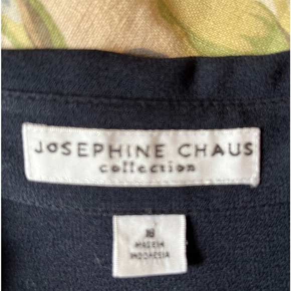 CHAUS Size 18 Career Tunic Blouse Buttondown Navy Blue Career Elegant $89 NEW - Picture 11 of 14